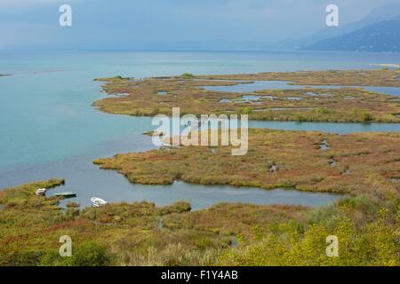 L'Albanie, lagon, Parc Kombetar Butrint Banque D'Images