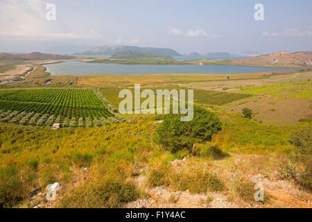 L'Albanie, lagon, Parc Kombetar Butrint Banque D'Images