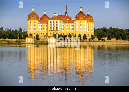 Château de Moritzburg Baroque, Dresde, État libre de Saxe, Allemagne, Europe Banque D'Images