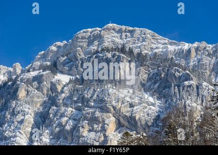 France, Isère, Parc Naturel Régional de la Chartreuse (parc naturel régional de Chartreuse), le Grand Som, quatrième plus haut sommet du massif de la Chartreuse (alt : 2026m) Banque D'Images