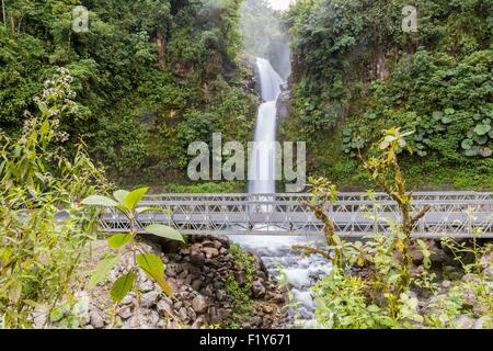 Costa Rica, Alajuela province, Parc National du Volcan Poas, La Paz Waterfall Banque D'Images