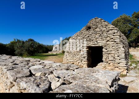 La France, Vaucluse, Luberon, Gordes, étiqueté Les Plus Beaux Villages de France (Les Plus Beaux Villages de France), le village des Bories Banque D'Images