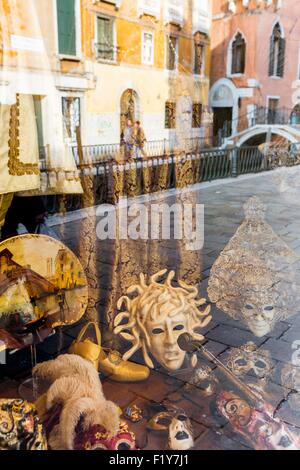 Italie, Vénétie, Venise, classé au Patrimoine Mondial par l'UNESCO, masque de carnaval Banque D'Images