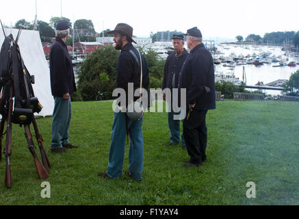 American Civil War reenactment à Rockport, Maine. Banque D'Images