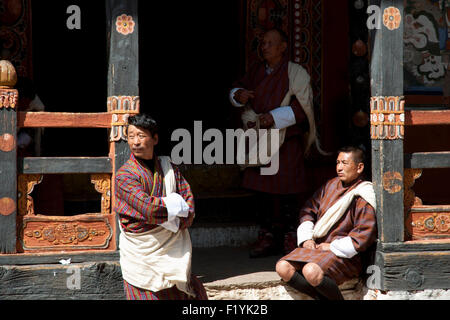 Les sections locales à Rinpung Dzong - Paro - Bhoutan Banque D'Images