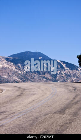 Road, Enos mountain - Céphalonie, Grèce Banque D'Images