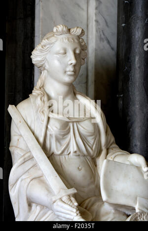 Détail du monument de la famille Coventry, Eglise Sainte-marie Madeleine, Croome, Worcestershire, Angleterre, RU Banque D'Images