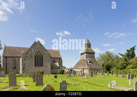 L'église St Mary vierge et clocher, Pembridge, Herefordshire, Angleterre, RU Banque D'Images