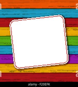Carte de célébration sur fond en bois coloré Illustration de Vecteur
