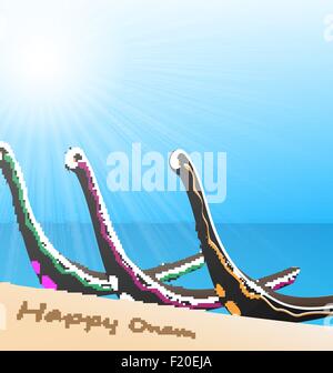 Illustration de la Snake River en bateau pour l'Afrique du festival indien heureux Onam célébration Contexte - vector Illustration de Vecteur