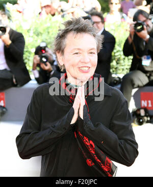 Venise, Italie. 9 Septembre, 2015. Venise, Italie. 09Th Nov, 2015. Laurie Anderson Directeur assiste à coeur de chien Premiere au cours de la 72e assemblée annuelle du Festival International du Film de Venise le 09 septembre, 2015 à Venise © Andrea Spinelli/Alamy Live News Crédit : Andrea Spinelli/Alamy Live News Banque D'Images