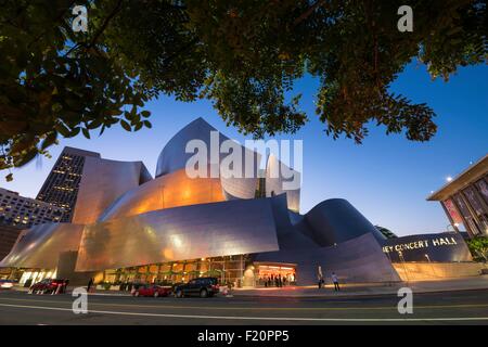 United States, California, Los Angeles, Disney Concert Hall conçu par Frank Gehry Banque D'Images