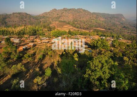 Myanmar (Birmanie), l'État de Kayah, Kayan (tribu Padaung), Dau Ki (Pan Pat groupe) Banque D'Images