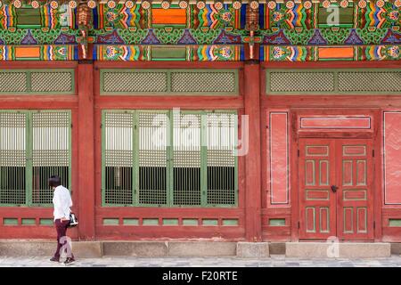 La Corée du Sud, Séoul, palais Deoksugung, le palais royal de la dynastie Joseon, pavilion Banque D'Images