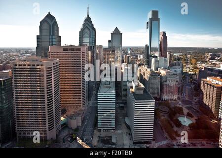 United States, Pennsylvania, Philadelphia, centre-ville Skyline Banque D'Images