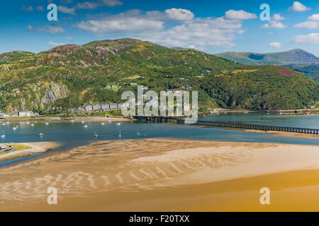 Vues aériennes de Barmouth, Nord du Pays de Galles le 12 août 2015 Phillip Roberts Banque D'Images