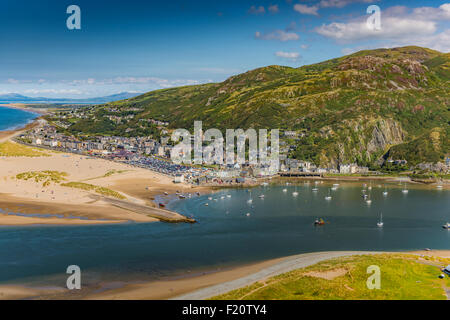 Vues aériennes de Barmouth, Nord du Pays de Galles le 12 août 2015 Phillip Roberts Banque D'Images