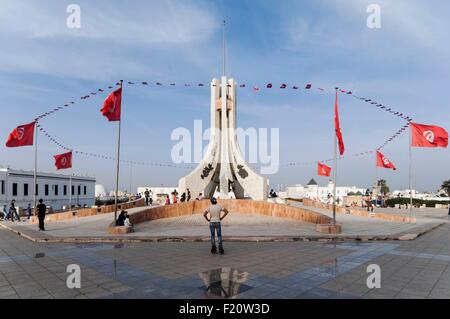 Tunisie, Tunis, centre-ville, Place de la Kasbah à la frontière de la vieille ville de Medina Banque D'Images