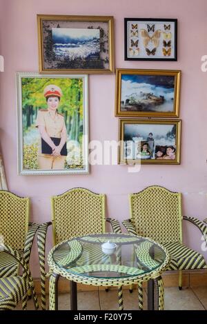 Vietnam, Sapa ,à l'intérieur d'un café autour du lac Banque D'Images