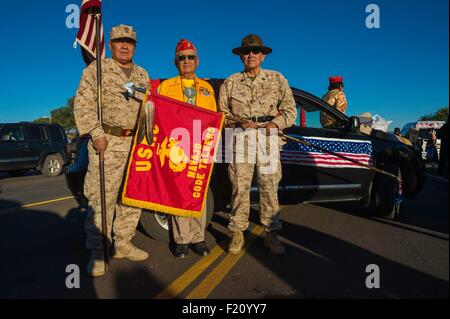 United States, Arizona, Window Rock, Festival Navajo Nation juste, parade, code talker Navajo Banque D'Images