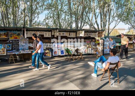 France, Paris, les libraires de la Seine Banque D'Images