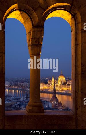 La Hongrie, Budapest, inscrite au Patrimoine Mondial de l'UNESCO, Bastion des Pêcheurs Banque D'Images