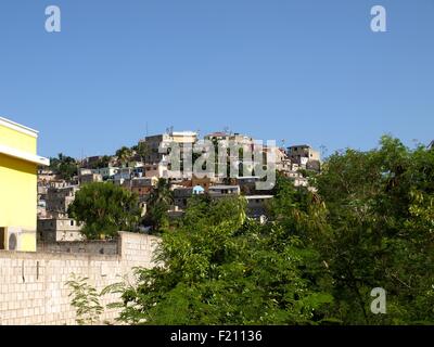 Un quartier pauvre à Santo Domingo Banque D'Images
