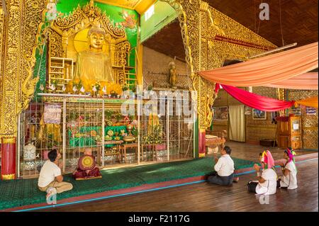 Myanmar (Birmanie), l'État de Kayah, Kayan (tribu Padaung), pagode Payagyi, Loikaw Banque D'Images