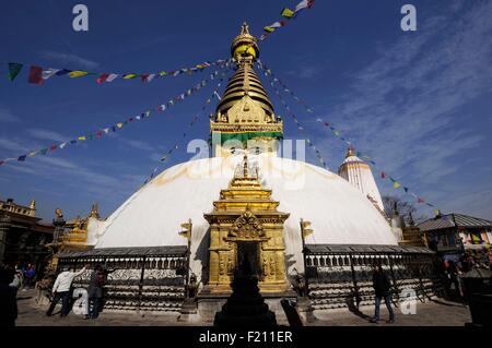 Le Népal, vallée de Kathmandu, Swayambhunath inscrite au Patrimoine Mondial de l'UNESCO, Swayambhunath Stupa (archives) Banque D'Images