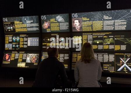 Canada, Québec, Estrie, Cantons de l'Est ou le Parc national du Mont Mégantic, une soirée d'astronomie à l'ASTROLab, le musée des sciences Banque D'Images