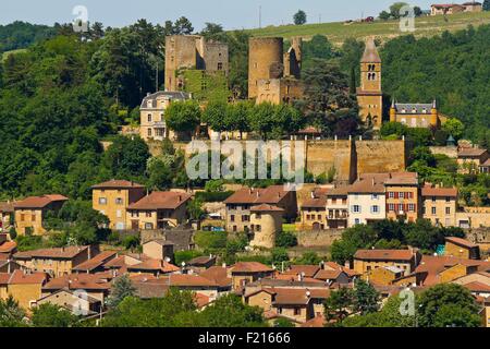 France, Rhône, Beaujolais, Les Pierres Dorées, village de Chatillon d'Azergues Banque D'Images