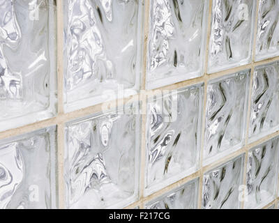 Close-up, mur en briques de verre, usa Banque D'Images