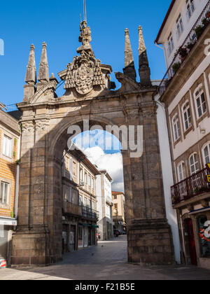 Braga Arco da Porta Nova Banque D'Images