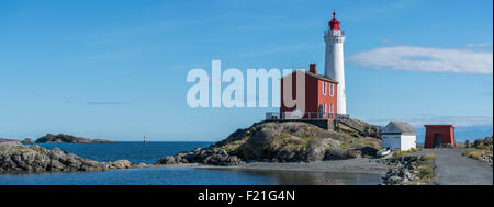 Le phare de Fisgard en Colombie-Britannique, Canada Panorama Banque D'Images