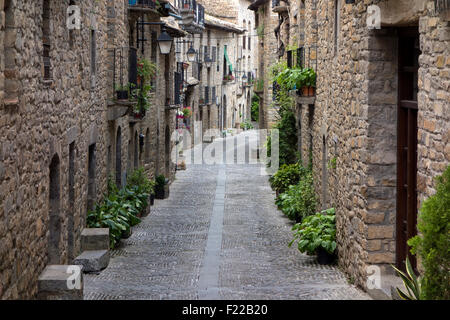 Aínsa vieux village. Sobrarbe. Huesca. Espagne Banque D'Images