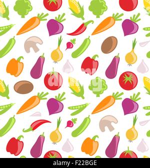 Vector cœur fait de fruits et légumes Illustration de Vecteur