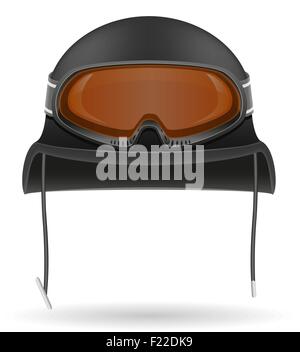 Casque avec lunettes tactiques militaires illustration isolé sur fond blanc Illustration de Vecteur