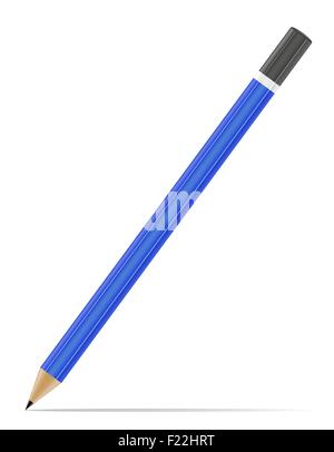 Crayon affûté vector illustration isolé sur fond blanc Illustration de Vecteur