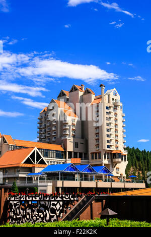 Le Coeur d'Alene resort hotel près du lac, dans cette ville du même nom dans la région de North Idaho Banque D'Images