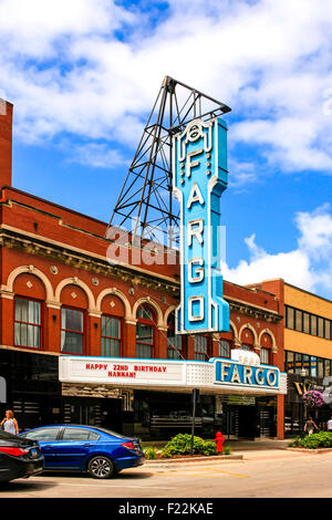 Le célèbre cinéma Fargo sur N. Broadway au centre-ville de Fargo, Dr N. Dakota Banque D'Images