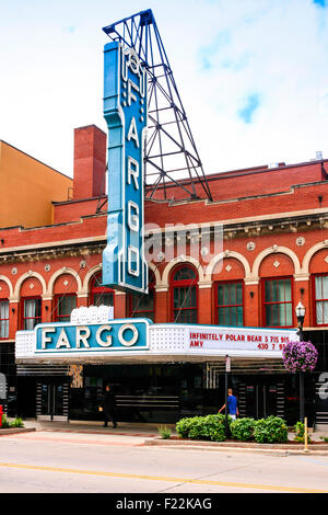 Le célèbre cinéma Fargo sur N. Broadway au centre-ville de Fargo, Dr N. Dakota Banque D'Images