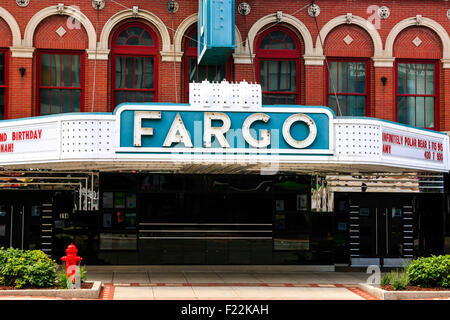 Le célèbre cinéma Fargo sur N. Broadway au centre-ville de Fargo, Dr N. Dakota Banque D'Images