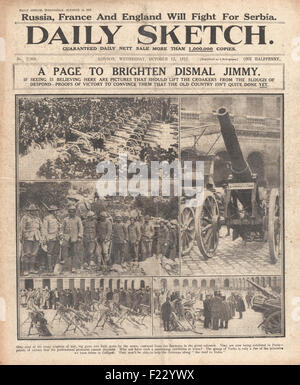 1915 Daily Sketch a capturé des armes allemandes exposées à Paris Banque D'Images