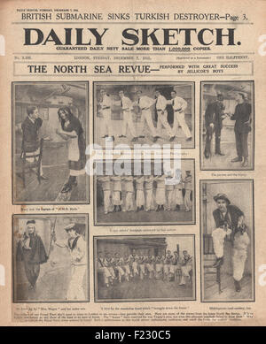 1915 Daily Sketch Royal Navy concert Party Banque D'Images