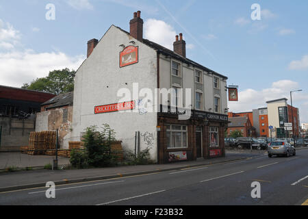 The Cricketers Arms Pub, Bramall Lane Sheffield Angleterre, maison publique du centre-ville britannique Banque D'Images