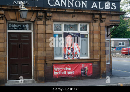 The Cricketers Arms Pub, Bramall Lane Sheffield, Angleterre Banque D'Images