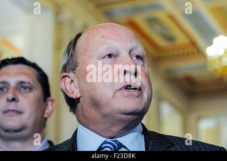 Belfast, Royaume-Uni. 10 Septembre, 2015. TUV chef de parti, Jim Allister. Crédit : Stephen Barnes/Alamy Live News Banque D'Images