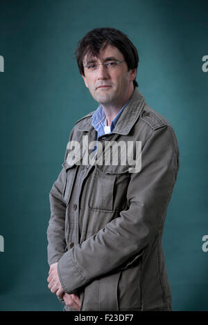 Michael F Russell, l'auteur et journaliste écossais, à l'Edinburgh International Book Festival 2015. Edimbourg, Ecosse. 21 août 2015 Banque D'Images