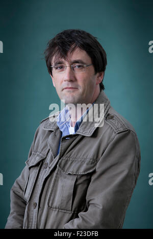 Michael F Russell, l'auteur et journaliste écossais, à l'Edinburgh International Book Festival 2015. Edimbourg, Ecosse. 21 août 2015 Banque D'Images