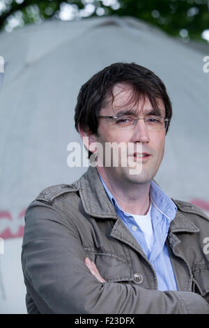 Michael F Russell, l'auteur et journaliste écossais, à l'Edinburgh International Book Festival 2015. Edimbourg, Ecosse. 21 août 2015 Banque D'Images